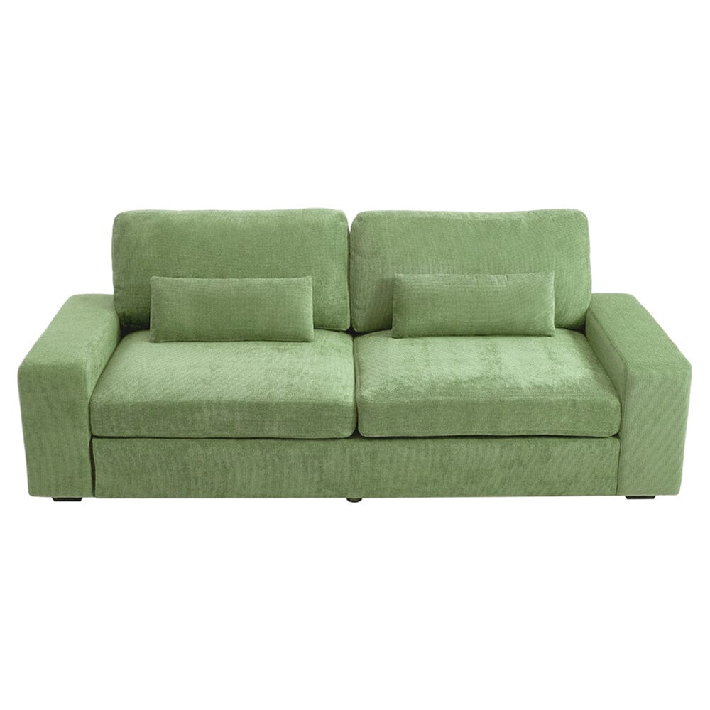 Two-Seater Sofa with Chenille Upholstery and Plush Cushioning Living and Home 