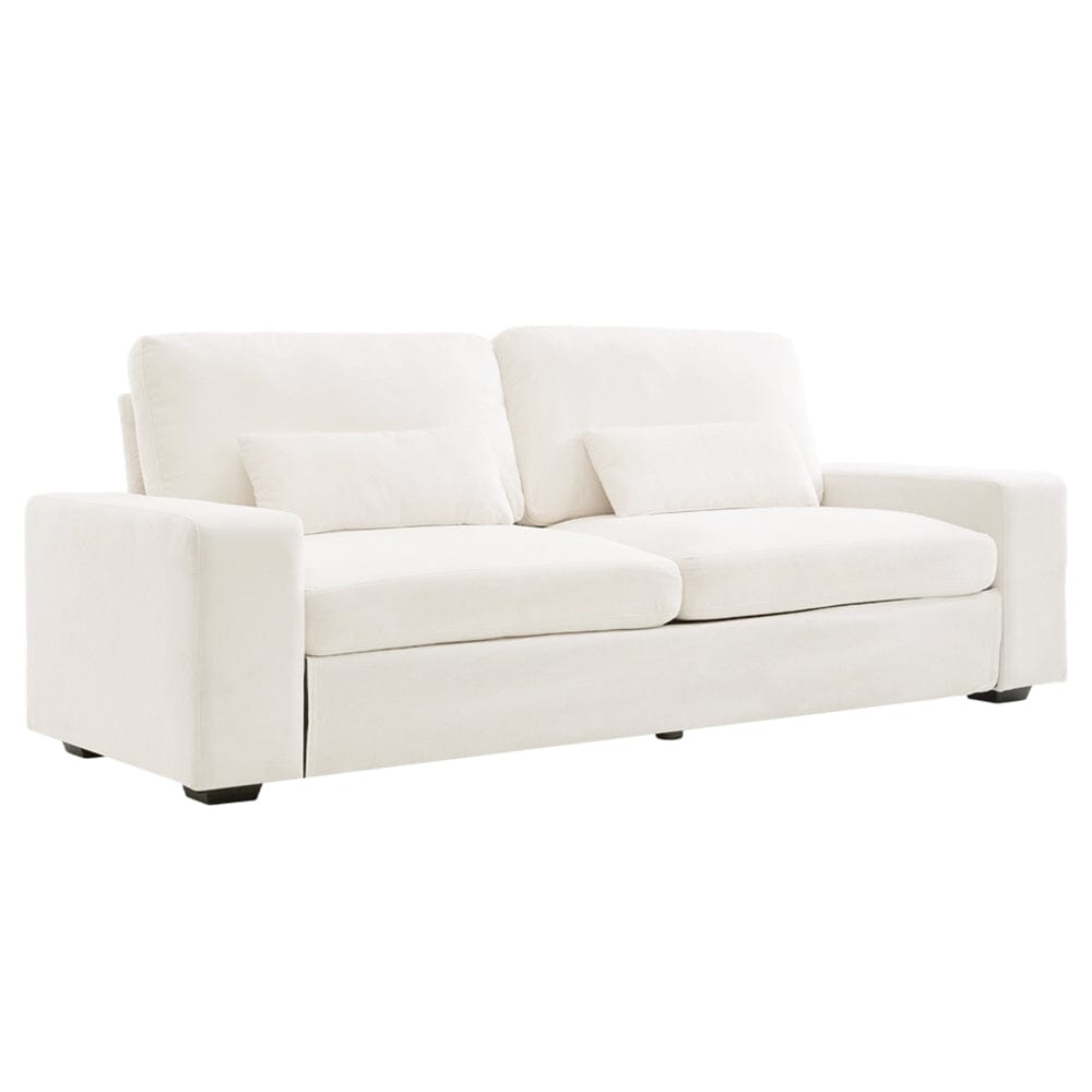 Two-Seater Sofa with Chenille Upholstery and Plush Cushioning Living and Home 