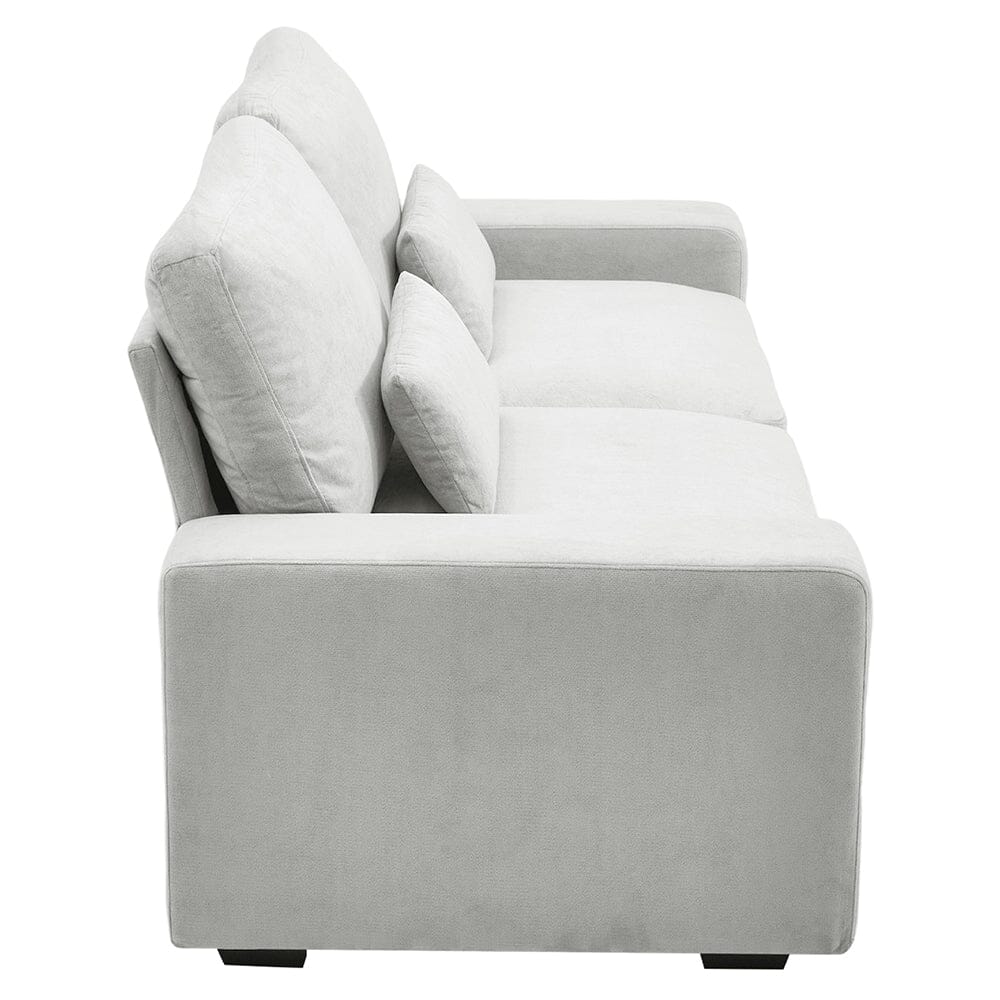 Two-Seater Sofa with Chenille Upholstery and Plush Cushioning Living and Home 