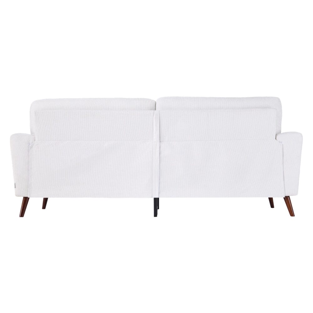 Two-Seater Sofa with Chenille Upholstery and Painted Wooden Legs Living and Home 