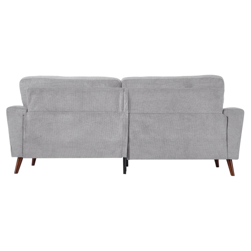 Two-Seater Sofa with Chenille Upholstery and Painted Wooden Legs Living and Home 