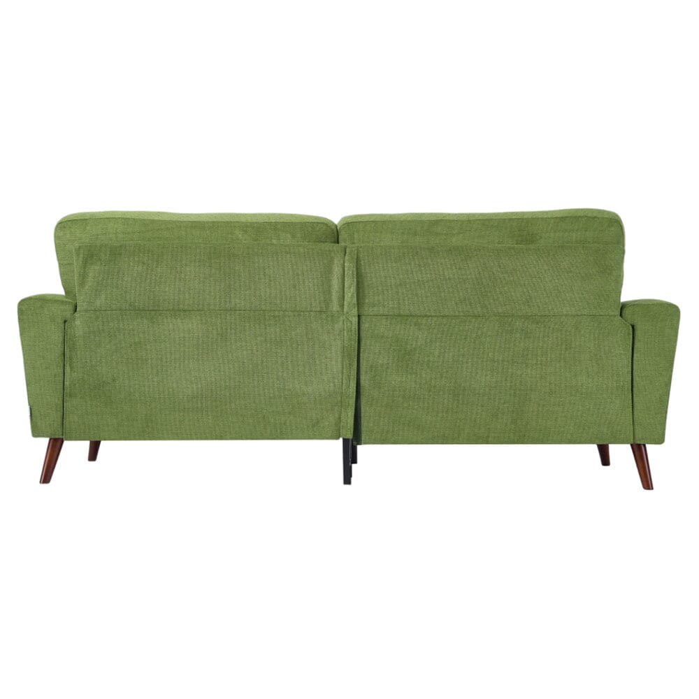Two-Seater Sofa with Chenille Upholstery and Painted Wooden Legs Living and Home 