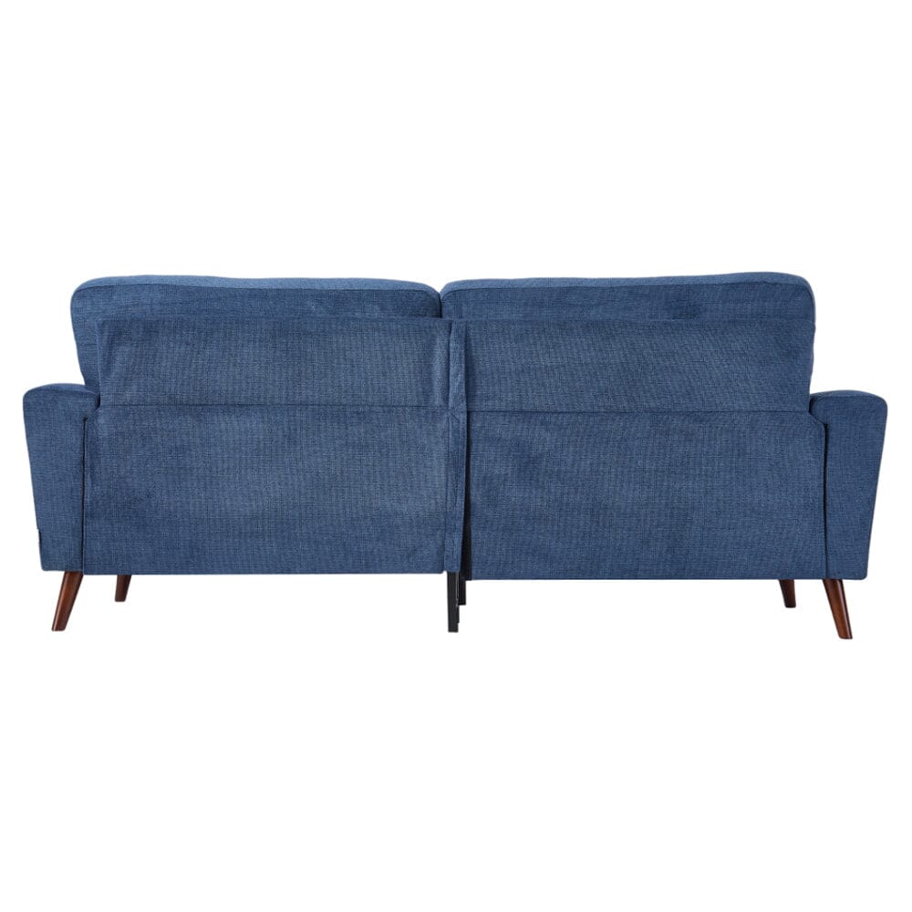 Two-Seater Sofa with Chenille Upholstery and Painted Wooden Legs Living and Home 