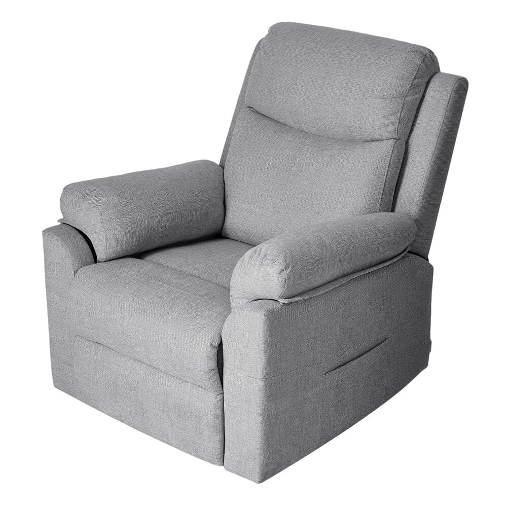 Electric Lift Recliner Chair for Elderly with 135° Recline and UK Plug Living and Home Grey 