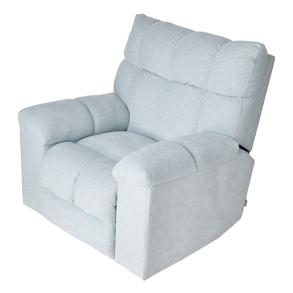 Electric Recliner Chair with Rocking & Swivel Functions and UK Plug Living and Home Blue 