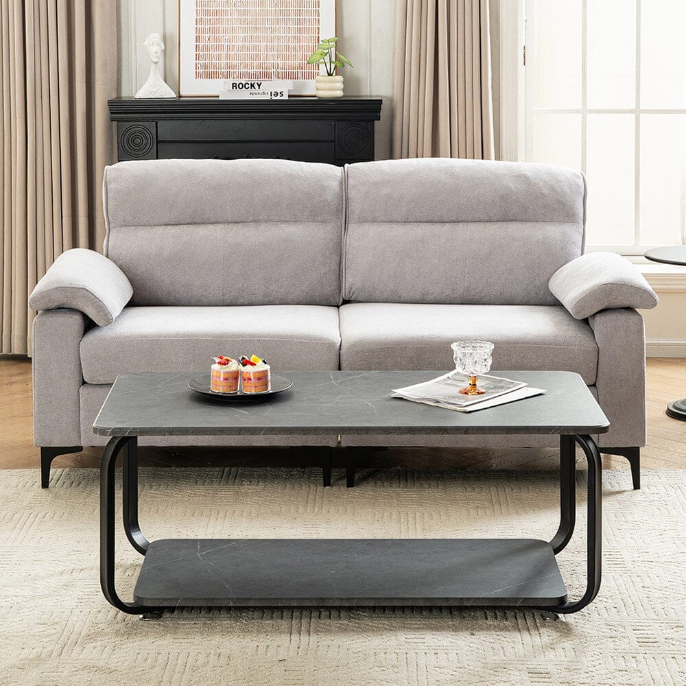 Chenille Sofa with Gold Plated Feet and Sturdy Metal Legs Living and Home 