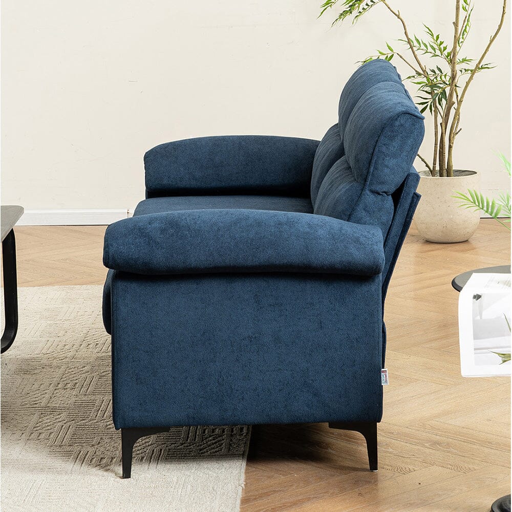 Chenille Sofa with Gold Plated Feet and Sturdy Metal Legs Living and Home 