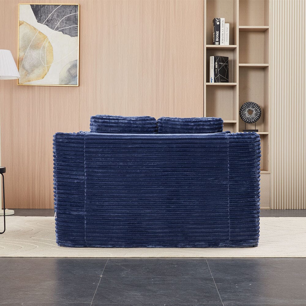 Convertible Sofa Bed with Corduroy Upholstery Cup Holder and Cushions Living and Home 