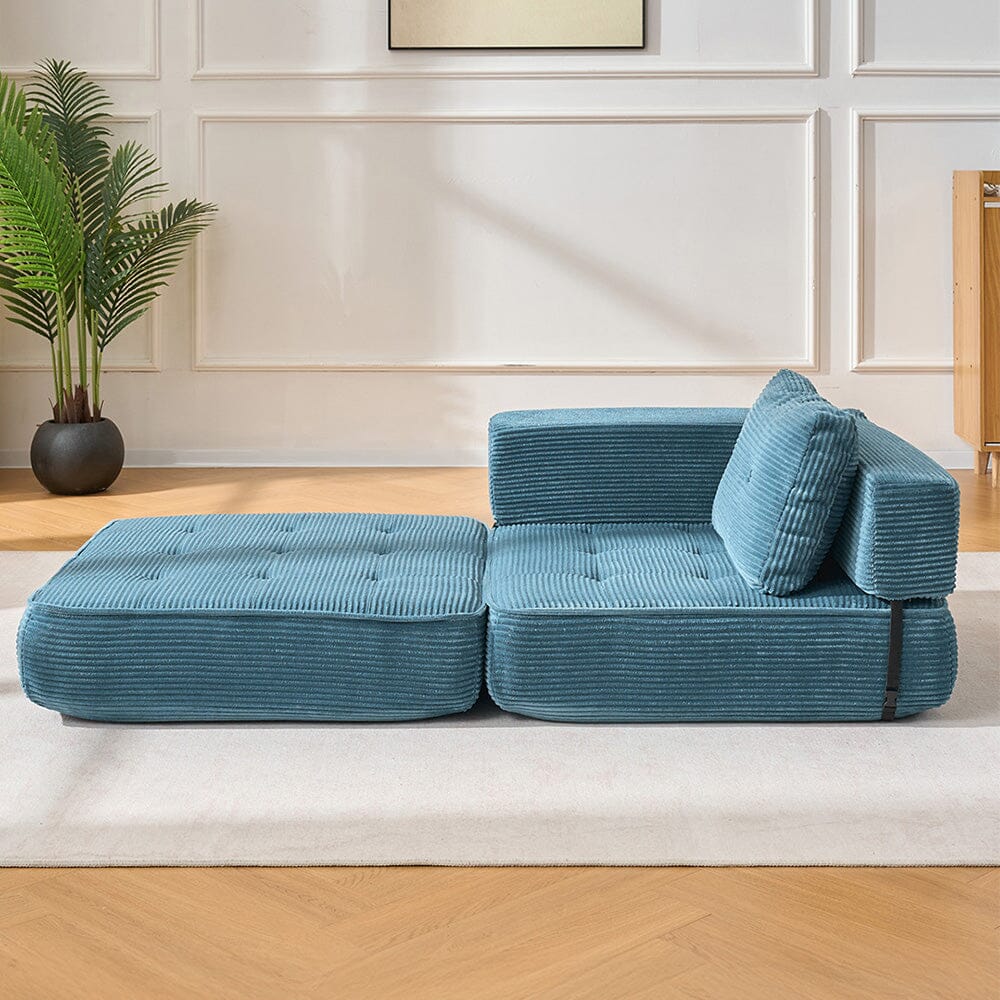 Corduroy Accent Chair with Tufted Design and Adjustable Buckle Living and Home 