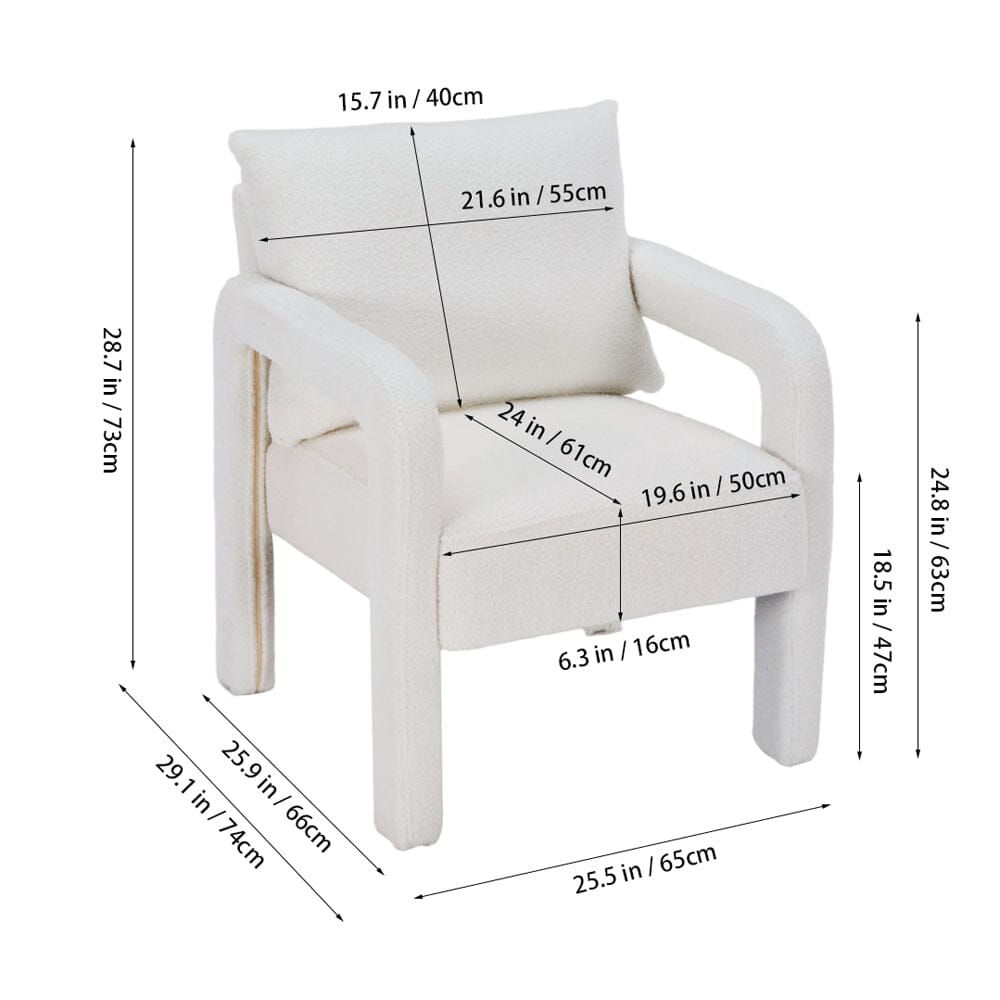 Boucle & Chenille Accent Chair Collection Living and Home 