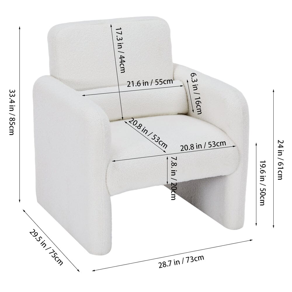 Boucle & Chenille Accent Chair Collection Living and Home 