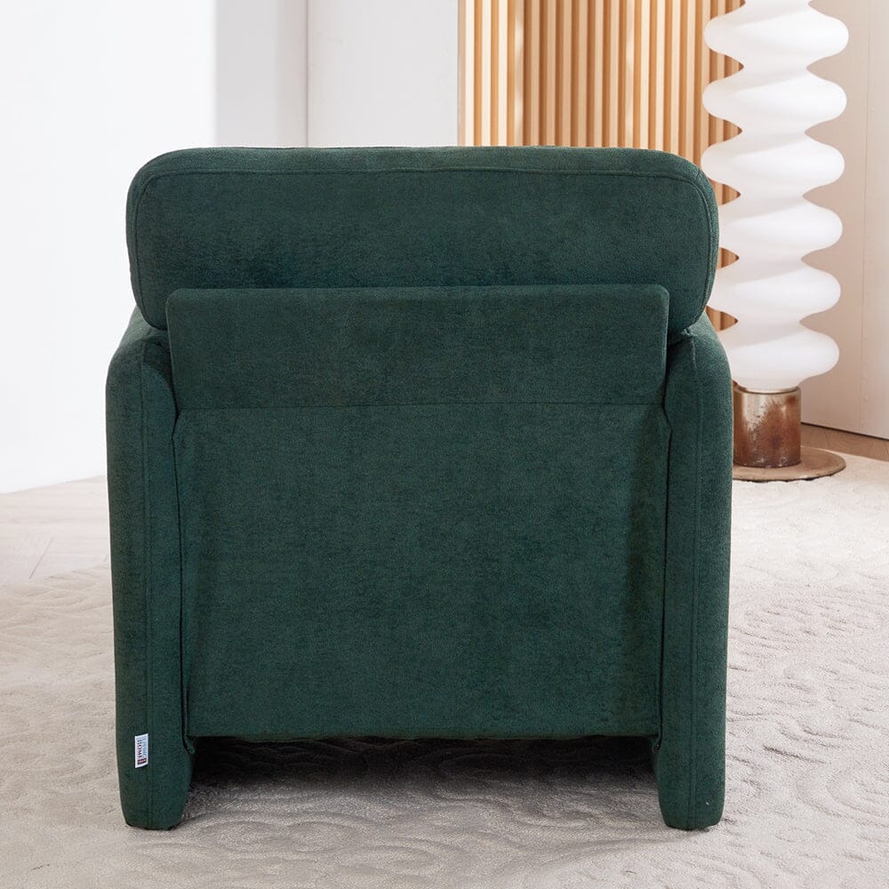 Chenille Single Sofa with Ottoman Adjustable Foot Nails Compact UK Design Living and Home 