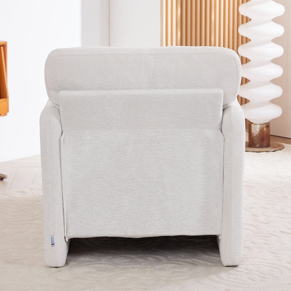 Chenille Single Sofa with Ottoman Adjustable Foot Nails Compact UK Design Living and Home 