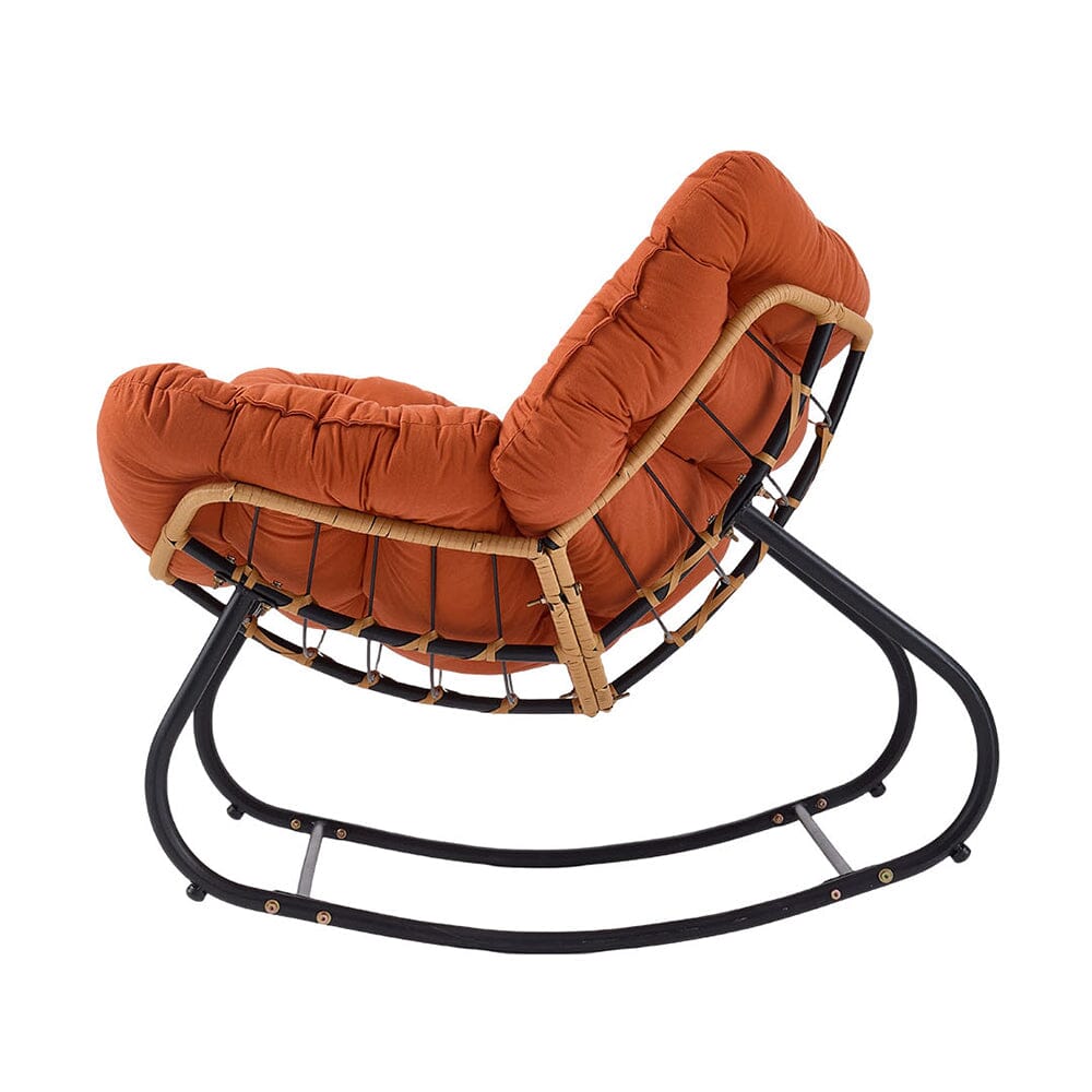 Large Oversized Nest Rocking Chair with Tufted Cushion Collection Living and Home 