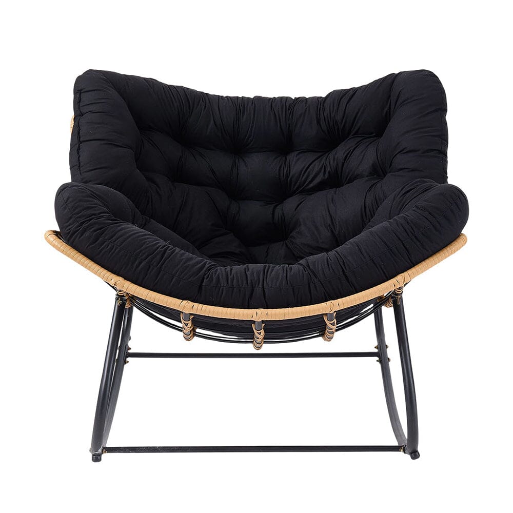 Large Oversized Nest Rocking Chair with Tufted Cushion Collection Living and Home 