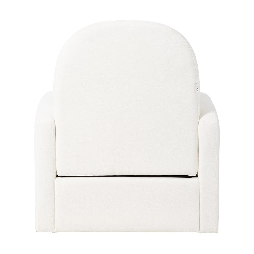 Single Storage Leisure Chair 110° Backrest Cream Chenille 360 Swivel Base Living and Home 