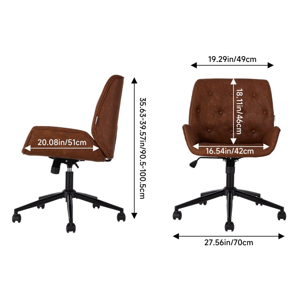 Vintage Executive Office Chair with PU Leather or Chenille Upholstery Living and Home 