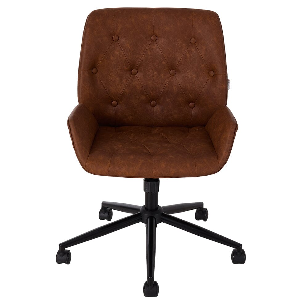 Vintage Executive Office Chair with PU Leather or Chenille Upholstery Living and Home 