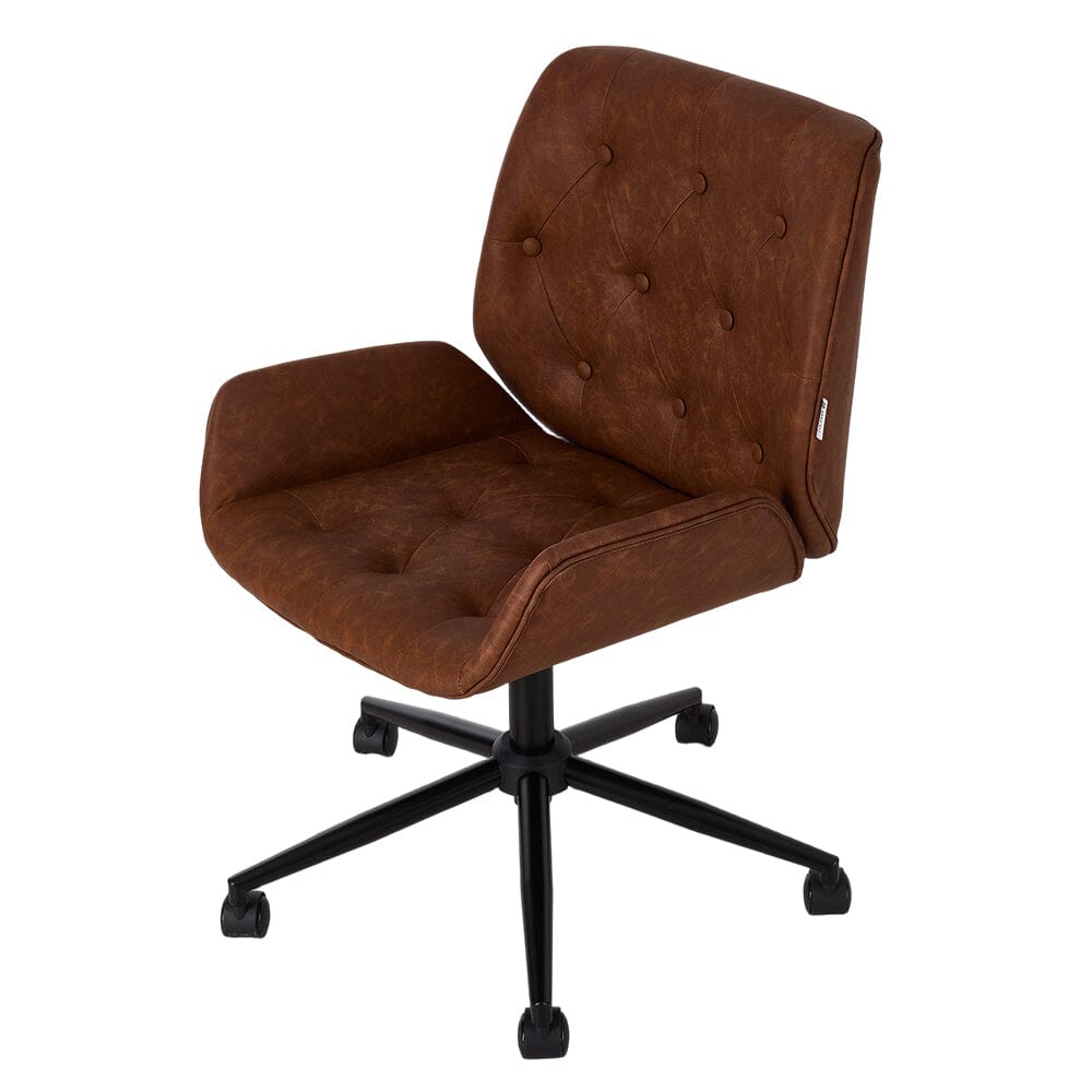 Vintage Executive Office Chair with PU Leather or Chenille Upholstery Living and Home Retro PU Leather 07 