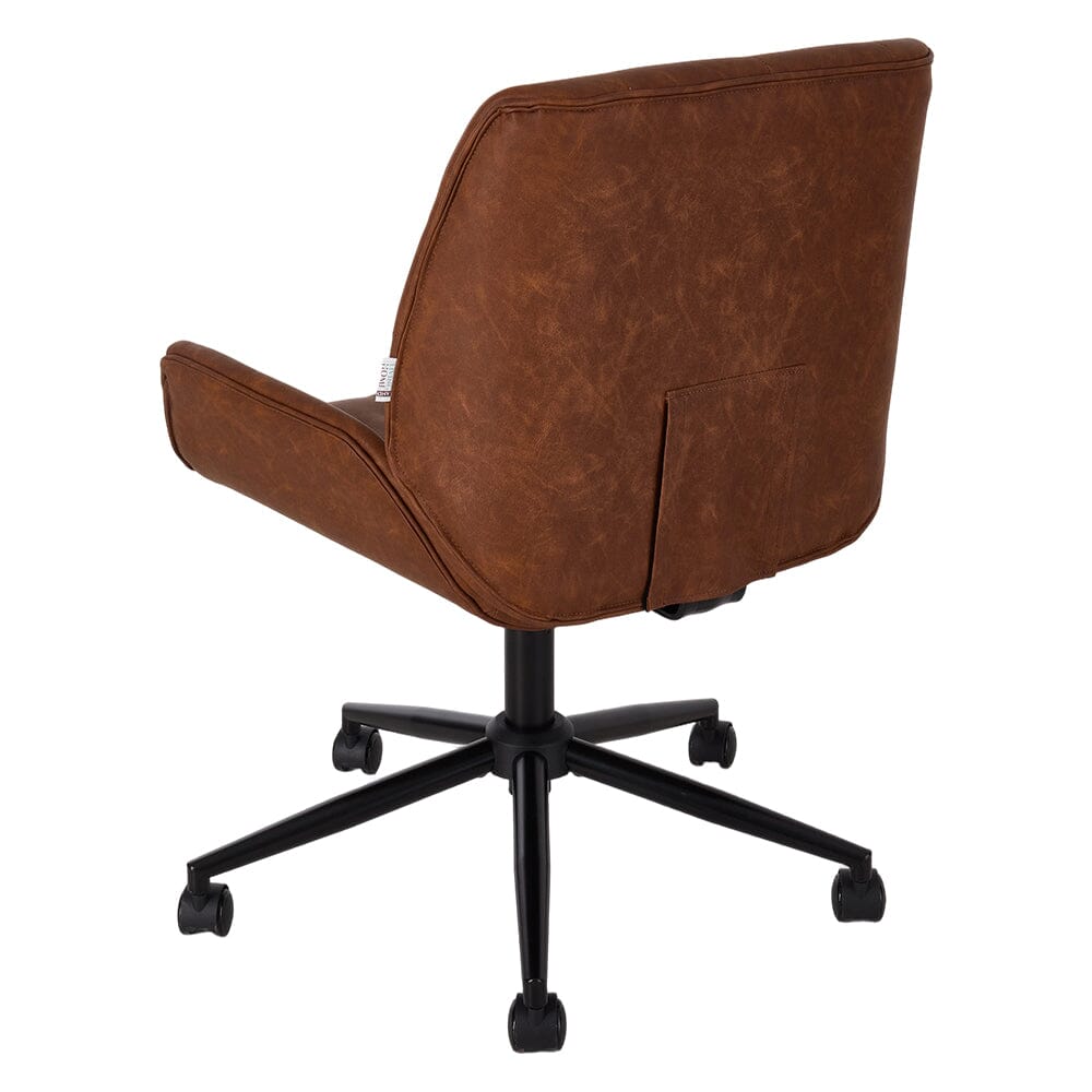 Vintage Executive Office Chair with PU Leather or Chenille Upholstery Living and Home 