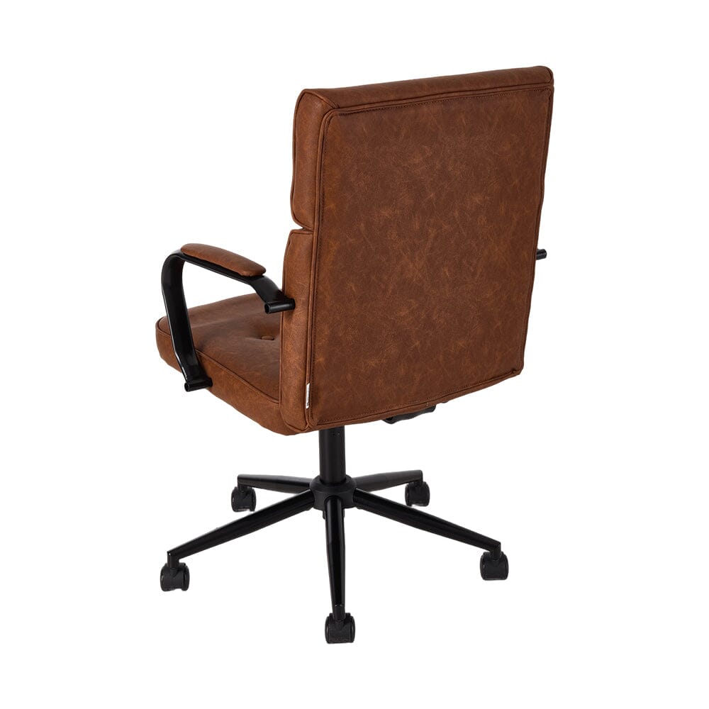 Vintage Executive Office Chair with PU Leather or Chenille Upholstery Living and Home 