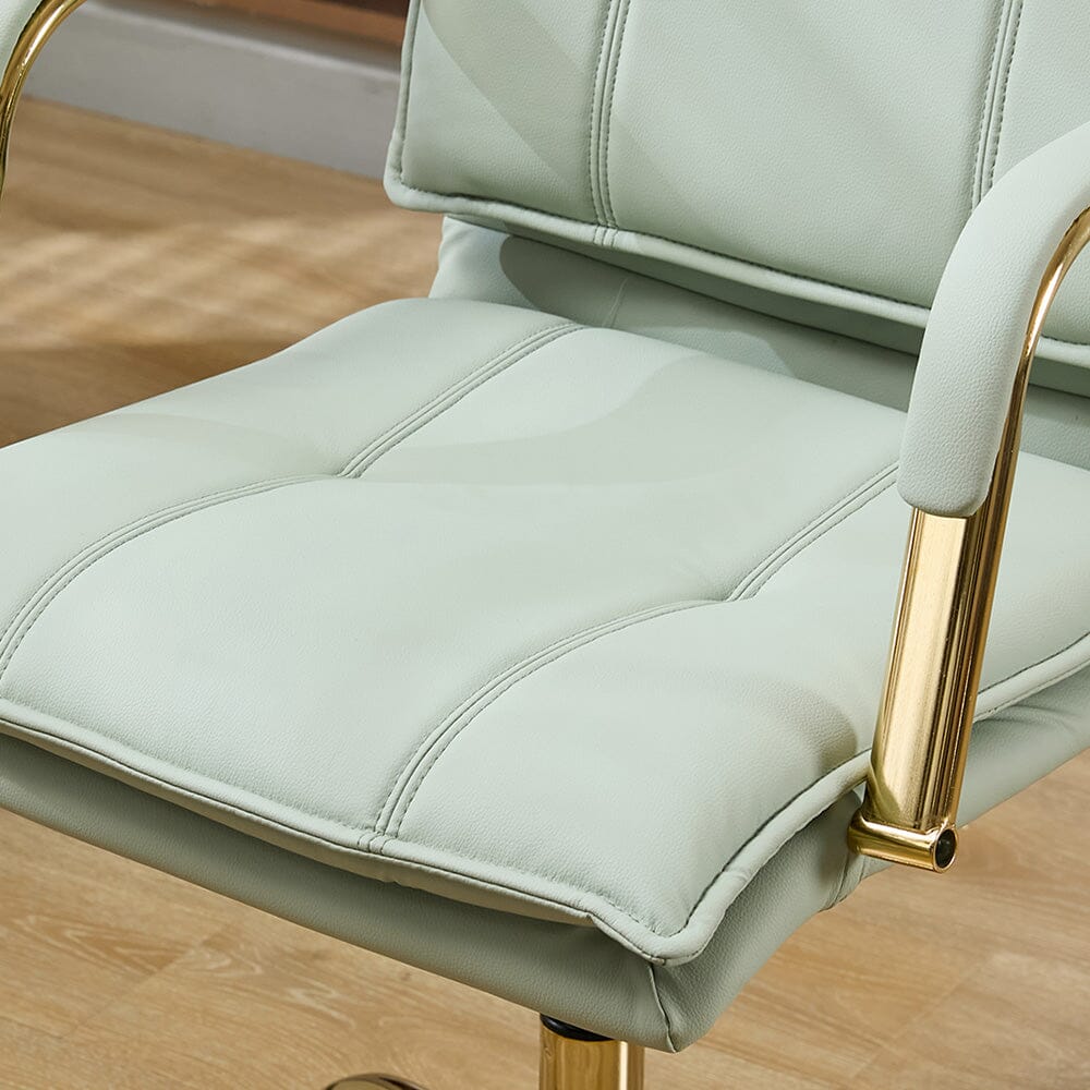 Modern Mid-Back Office Chair with Gold Frame Living and Home 