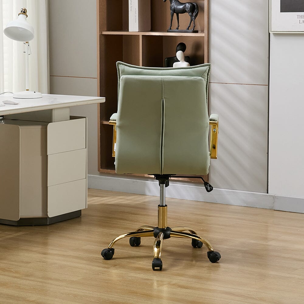 Modern Mid-Back Office Chair with Gold Frame Living and Home 