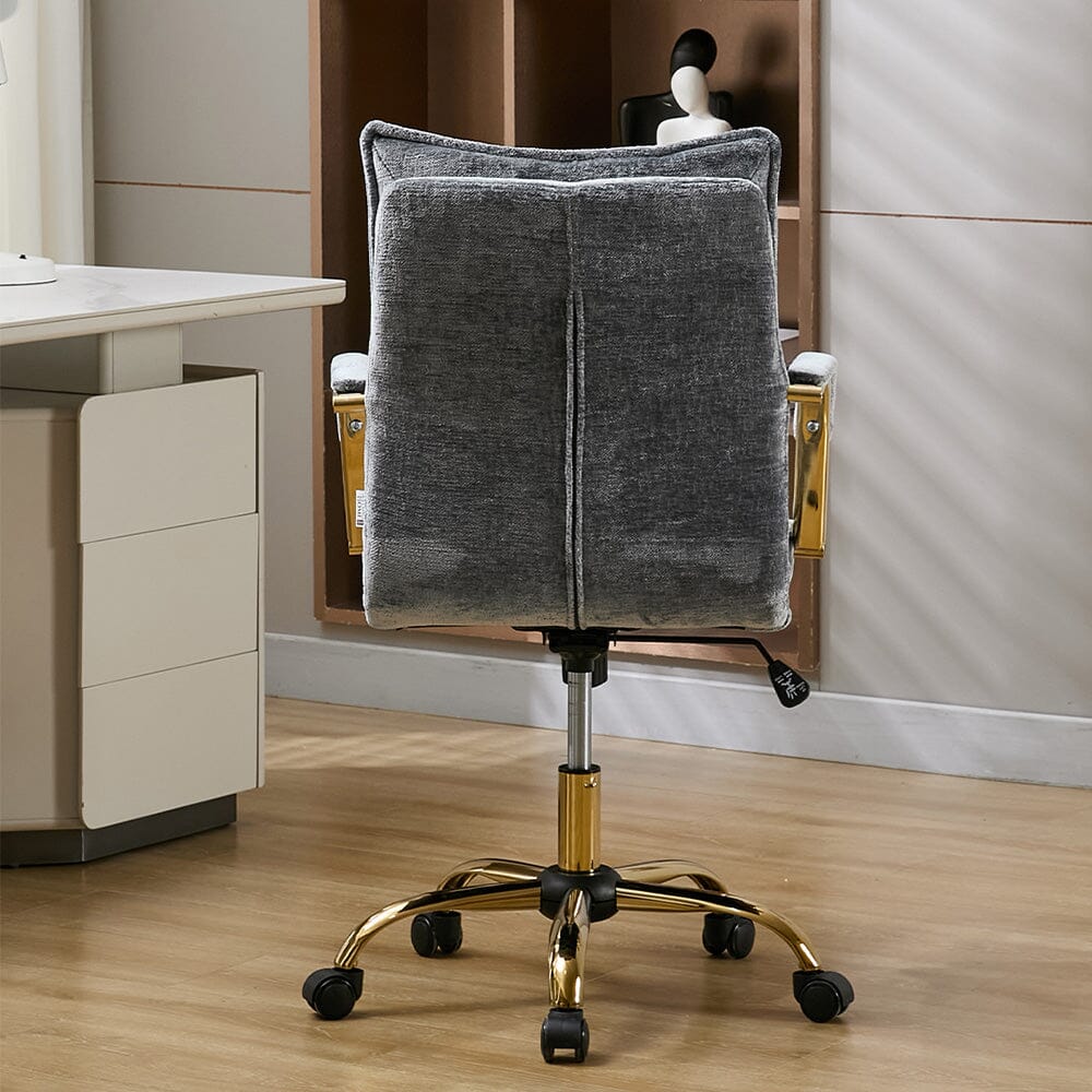 Modern Mid-Back Office Chair with Gold Frame Living and Home 