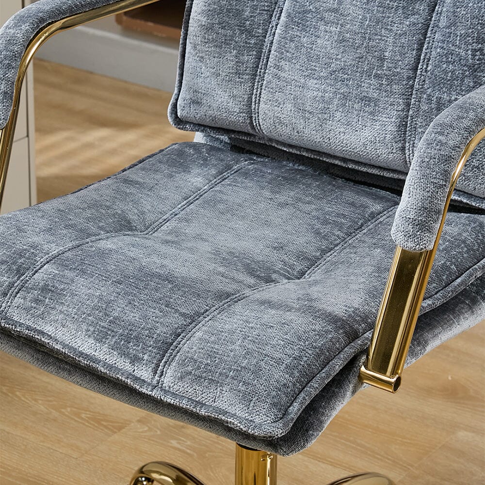 Modern Mid-Back Office Chair with Gold Frame Living and Home 