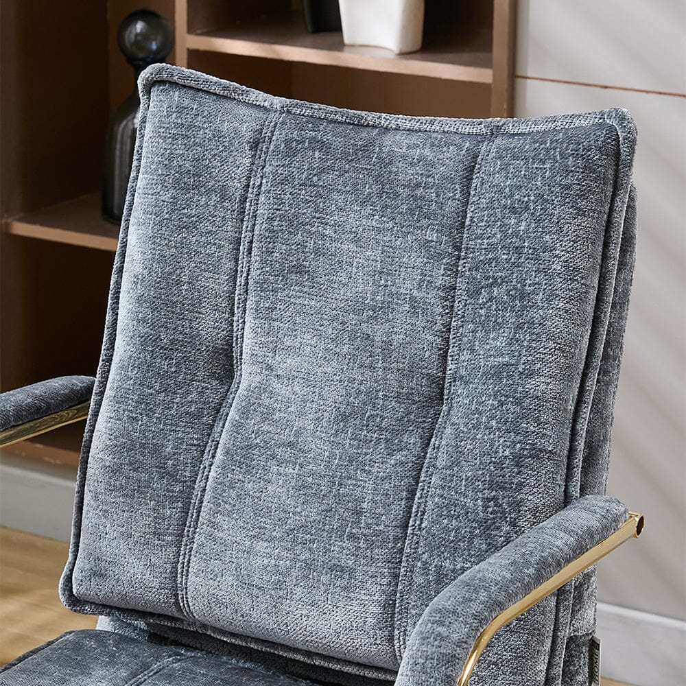 Modern Mid-Back Office Chair with Gold Frame Living and Home 