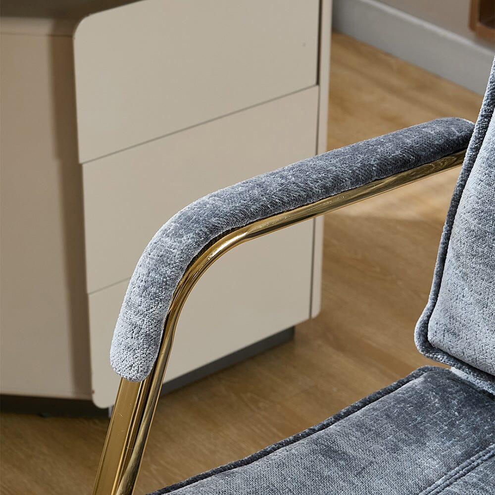 Modern Mid-Back Office Chair with Gold Frame Living and Home 