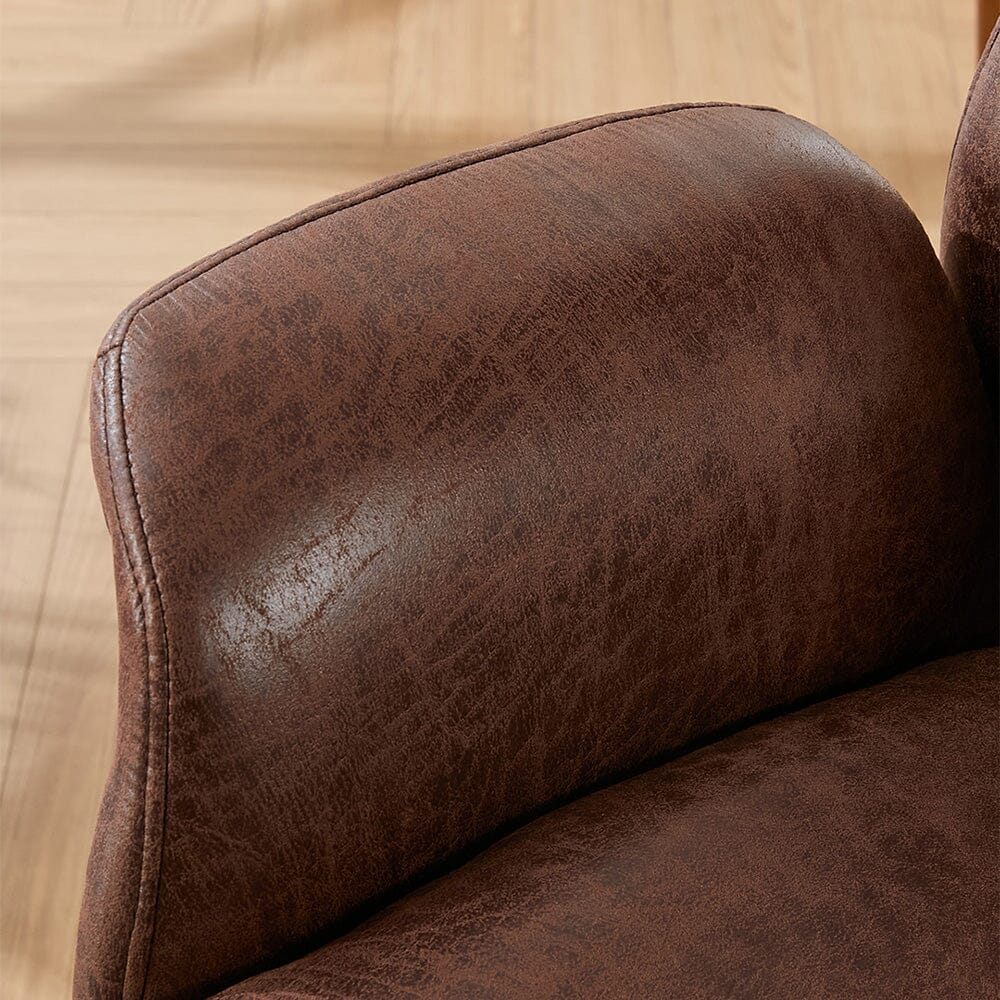 Retro PU Leather Executive Office Chair with Chrome Base Living and Home 