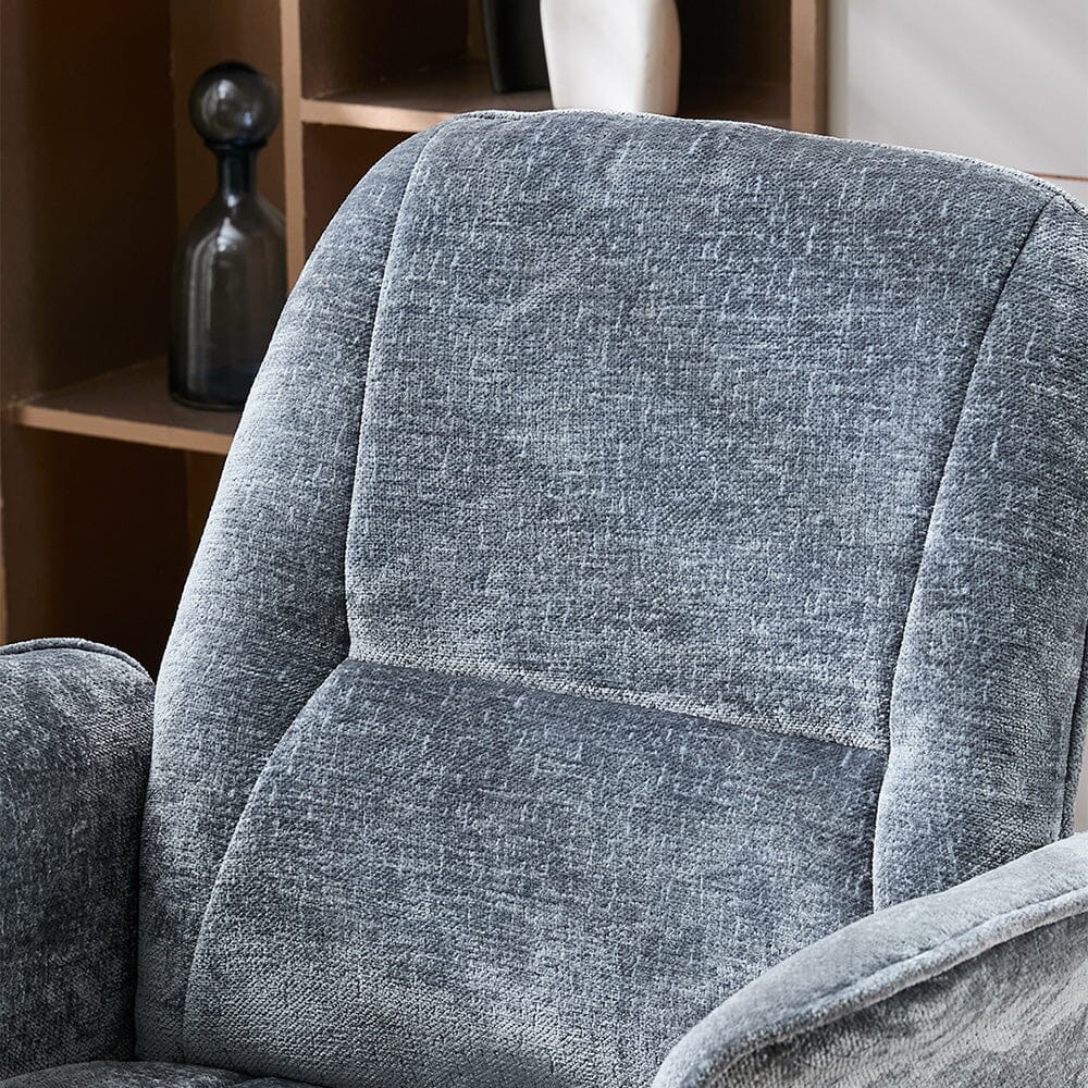 Mid-Back Office Chair with Chrome Base (Retro PU Leather / Chenille) Living and Home 