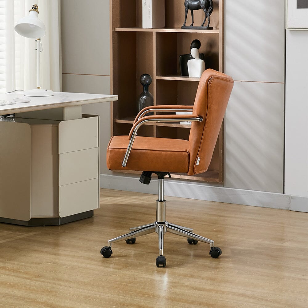 Diamond Tufted Office Chair with Chrome Arms Living and Home 