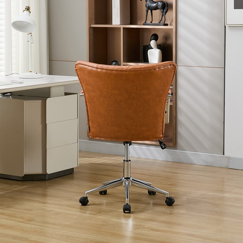Diamond Tufted Office Chair with Chrome Arms Living and Home 