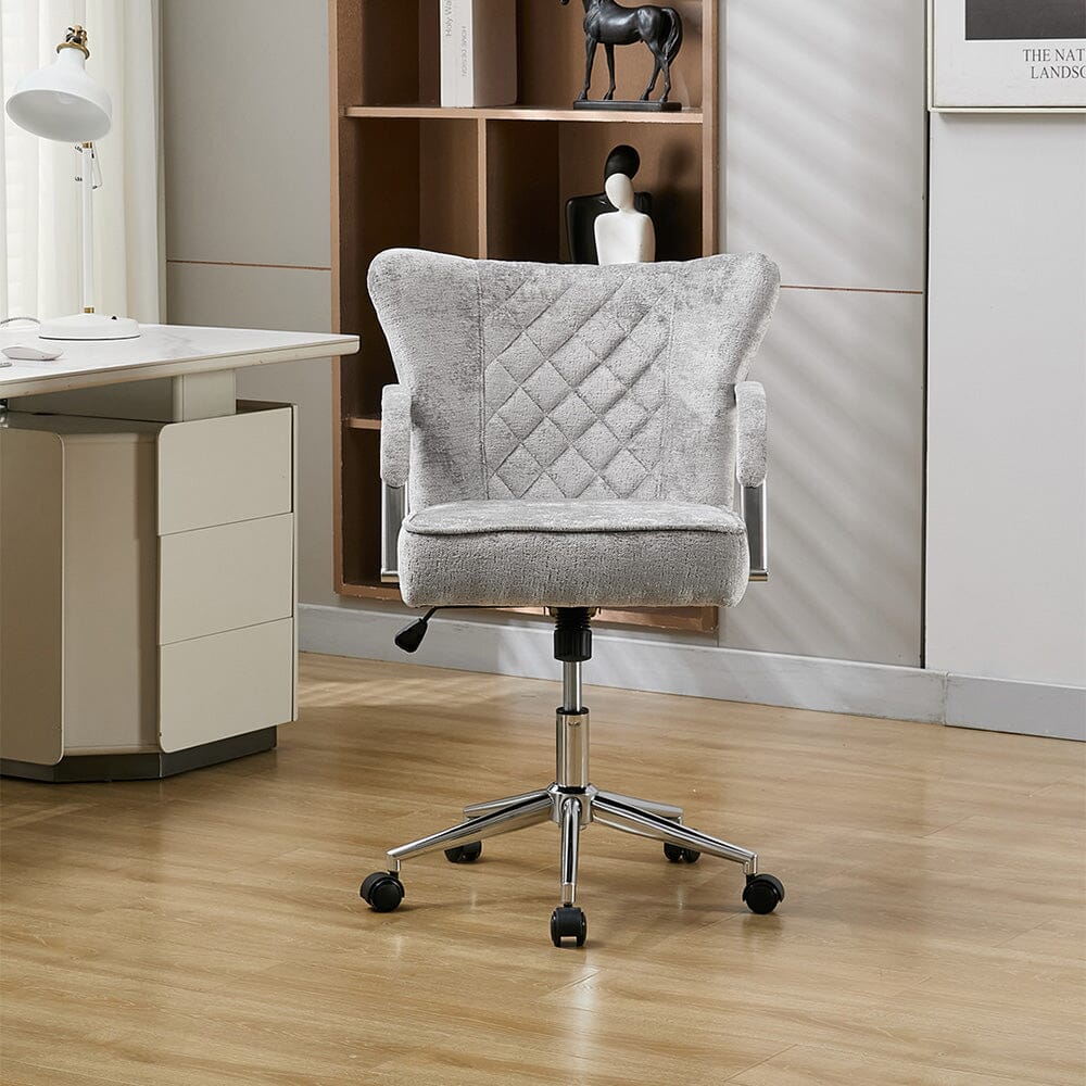 Diamond Tufted Office Chair with Chrome Arms Living and Home 