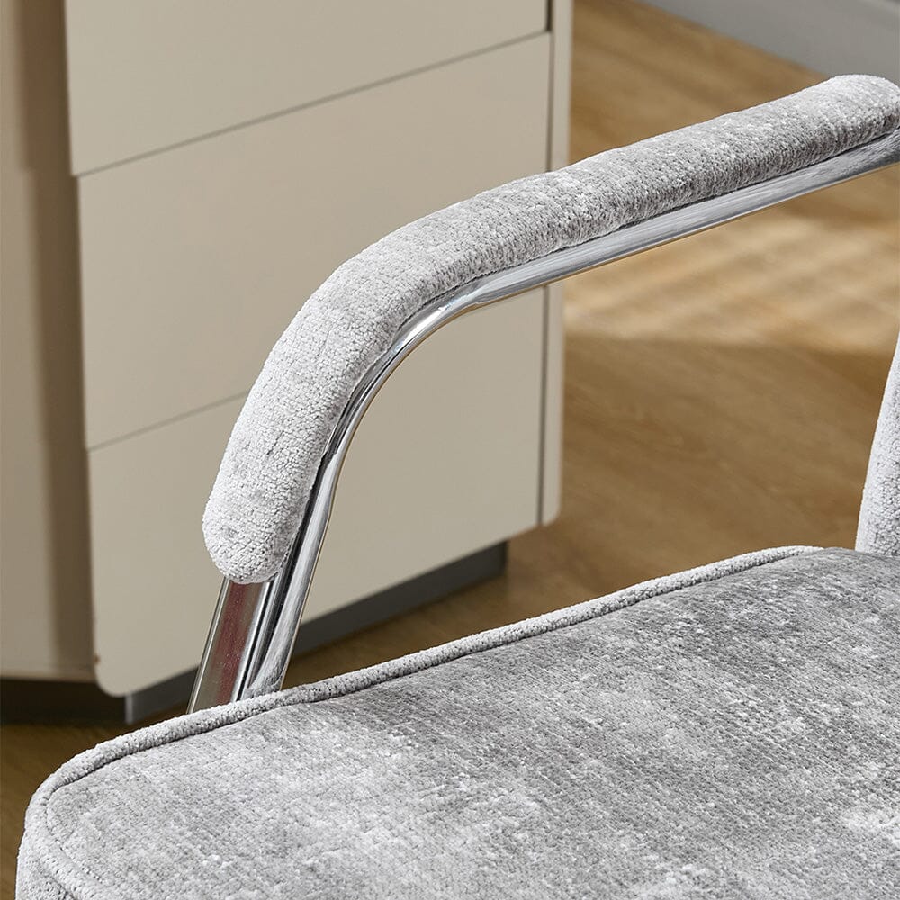 Diamond Tufted Office Chair with Chrome Arms Living and Home 