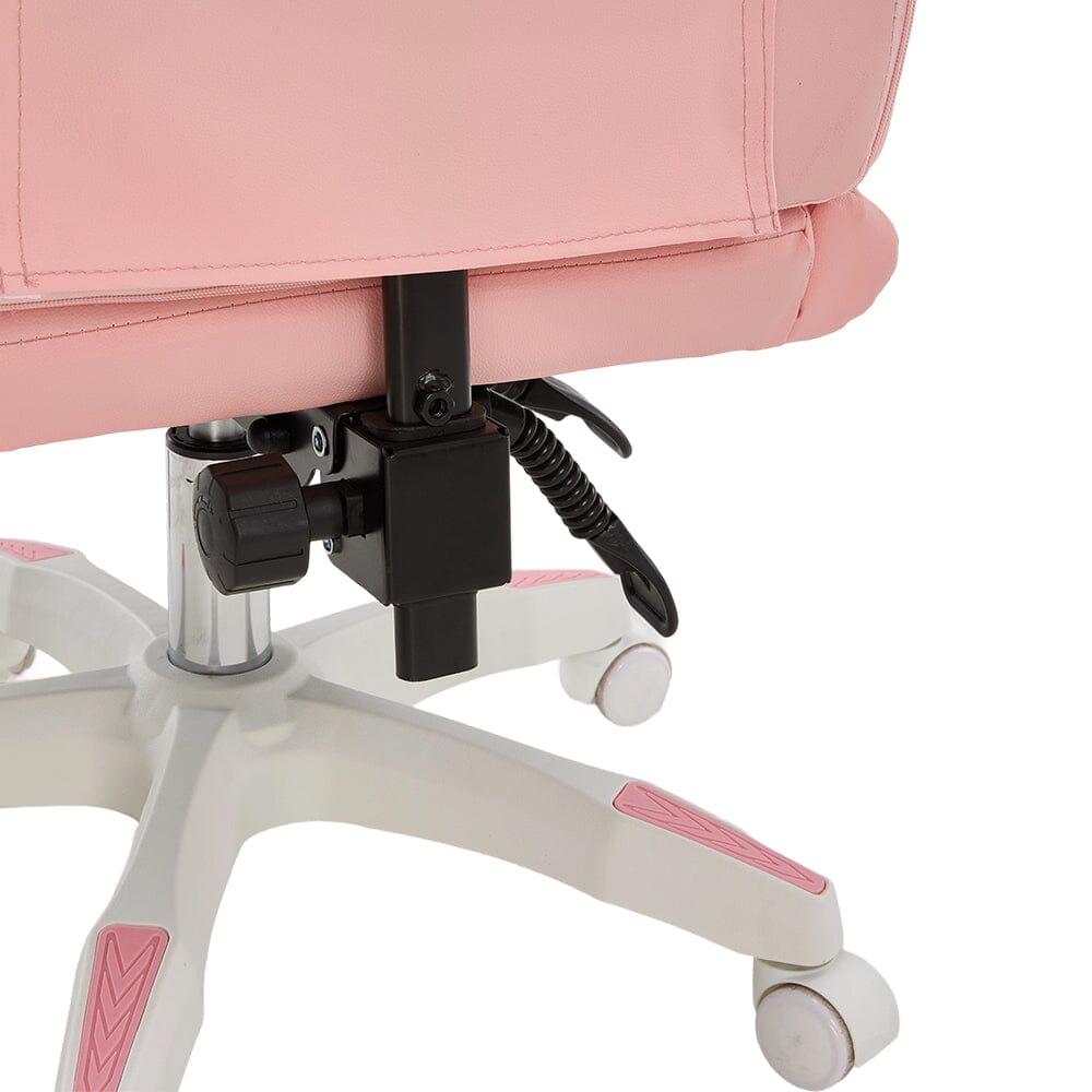 Pink Bunny Ergonomic Gaming Chair with Lumbar Support &amp; Linkage Armrests Living and Home 