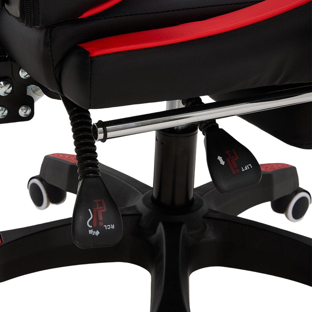Ergonomic Gaming Chair with Footrest & Linkage Armrests Living and Home 