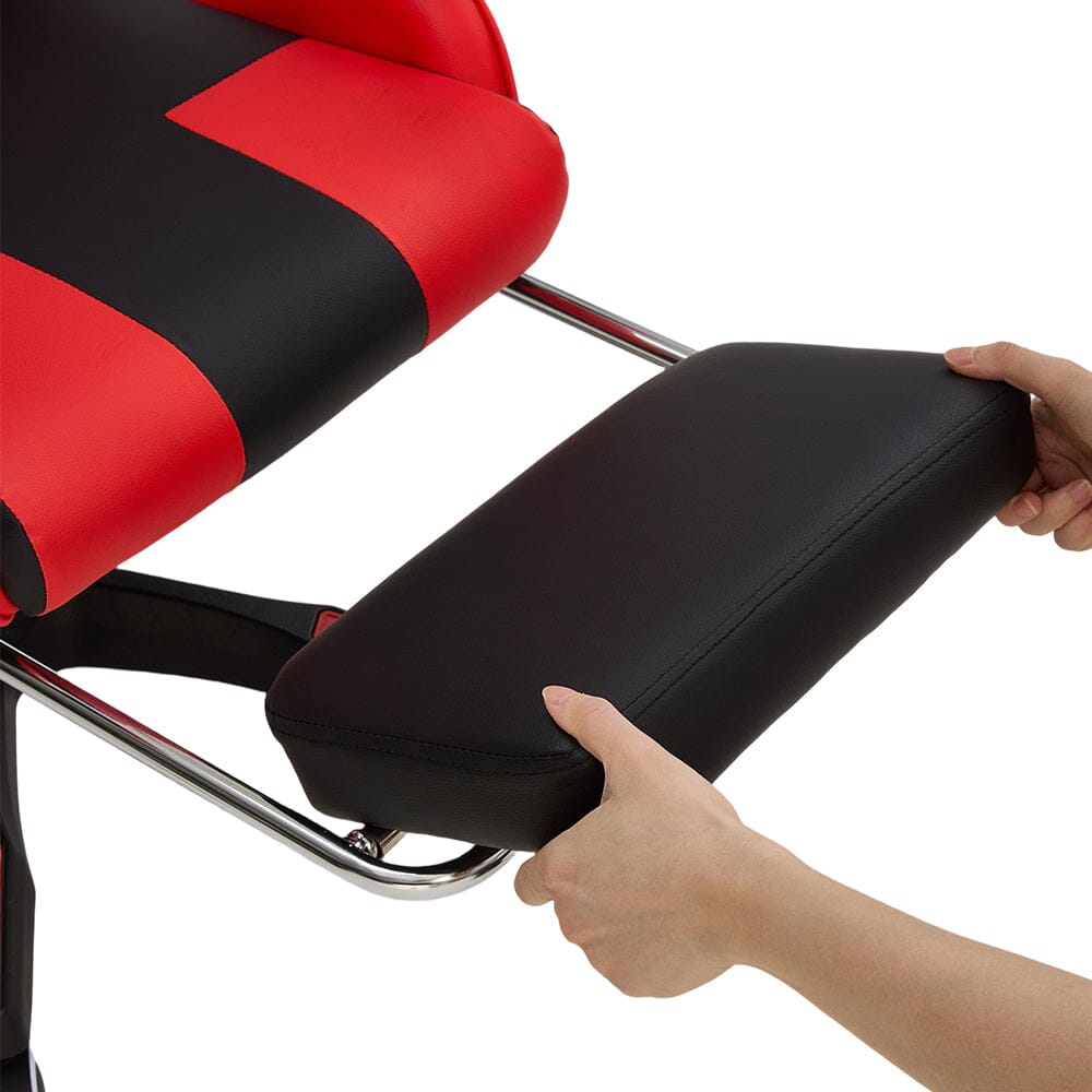 Ergonomic Gaming Chair with Footrest & Linkage Armrests Living and Home 