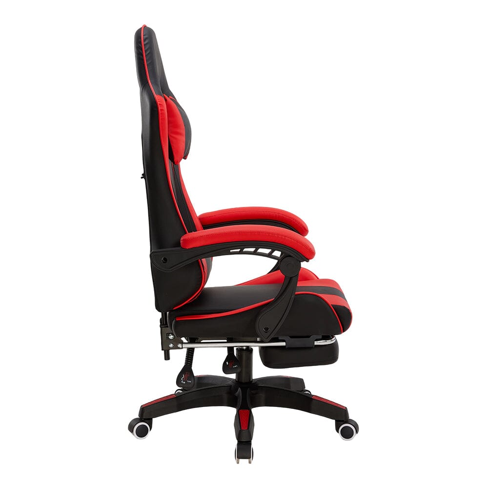 Ergonomic Gaming Chair with Footrest & Linkage Armrests Living and Home 