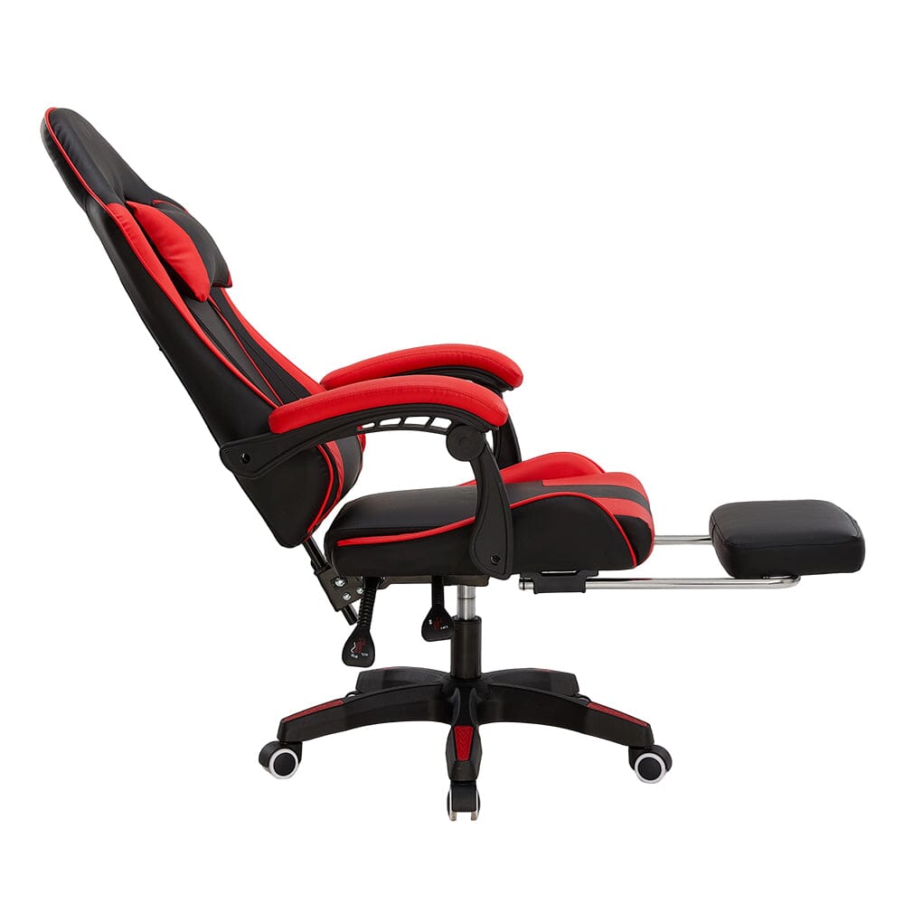 Ergonomic Gaming Chair with Footrest & Linkage Armrests Living and Home 