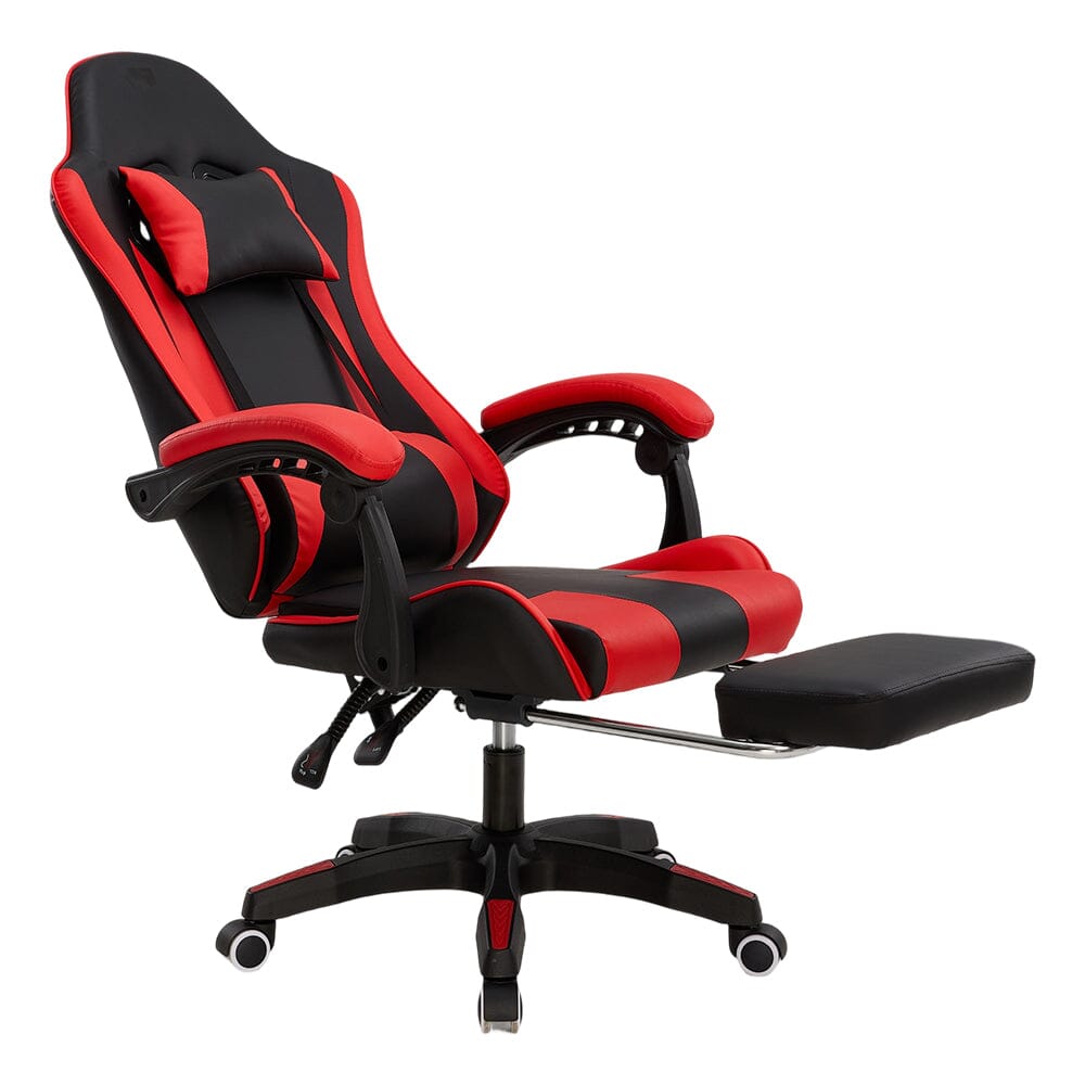 Ergonomic Gaming Chair with Footrest & Linkage Armrests Living and Home 