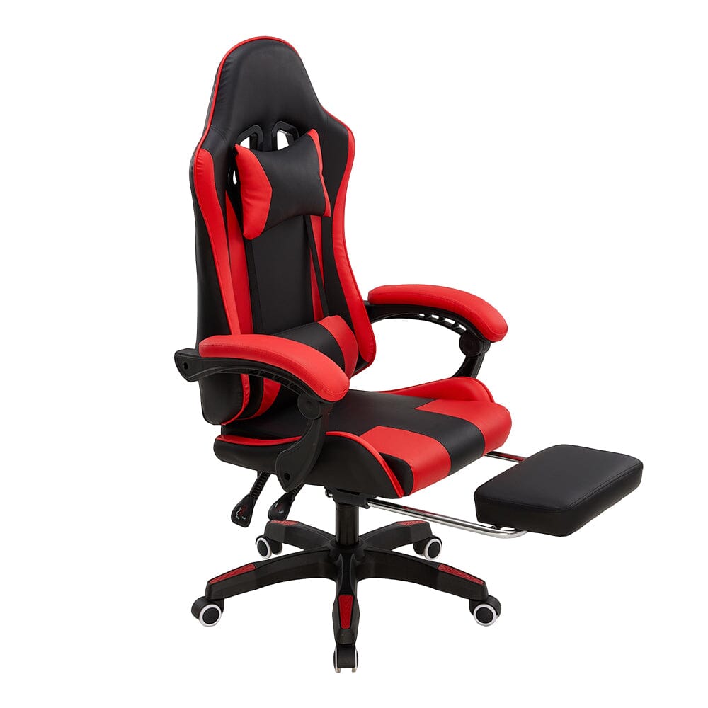 Ergonomic Gaming Chair with Footrest & Linkage Armrests Living and Home 