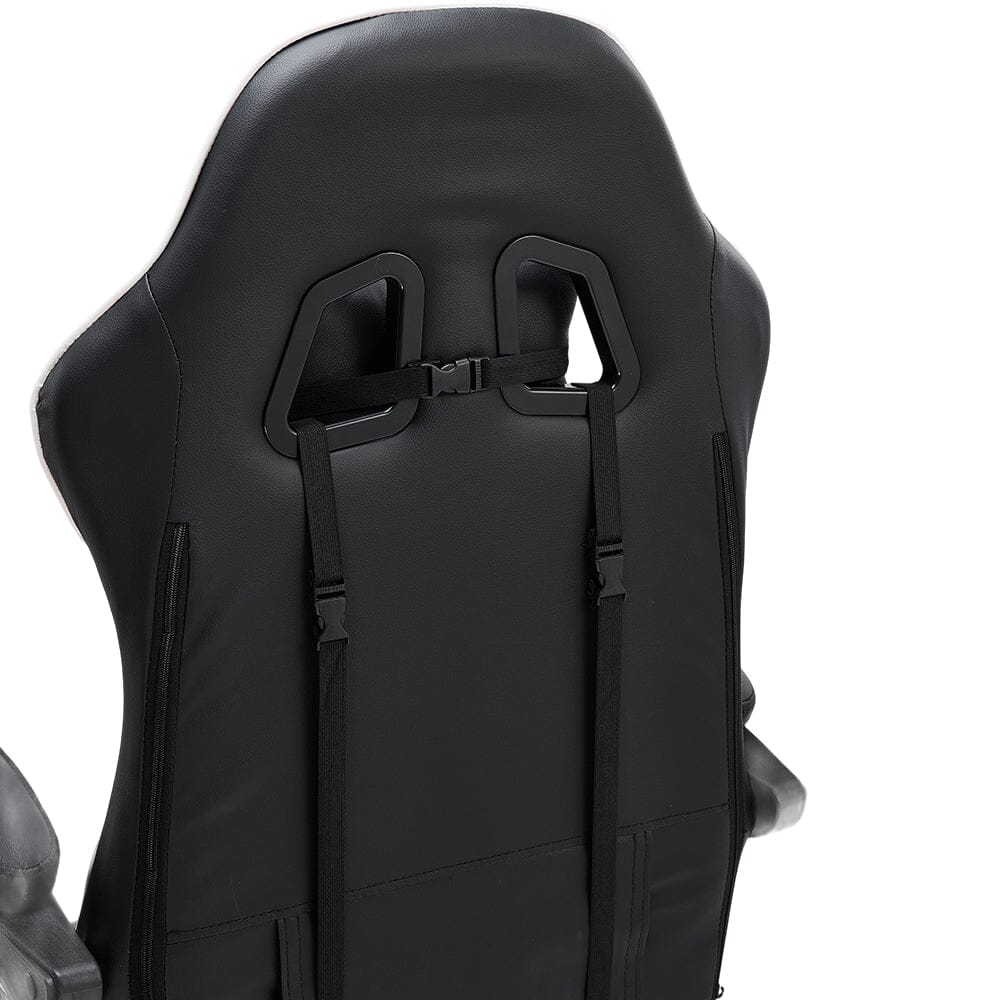 Ergonomic Gaming Chair with Footrest & Linkage Armrests Living and Home 