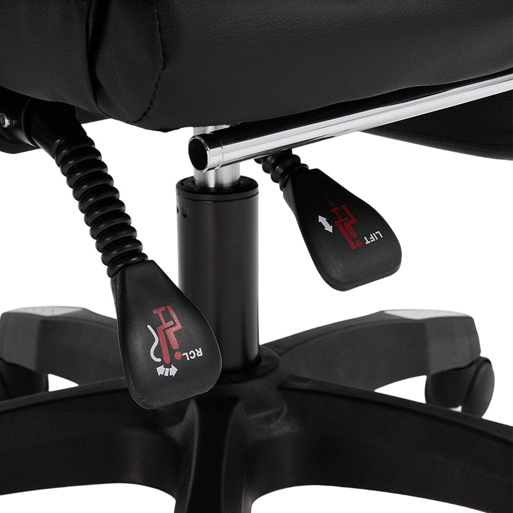 Ergonomic Gaming Chair with Footrest & Linkage Armrests Living and Home 