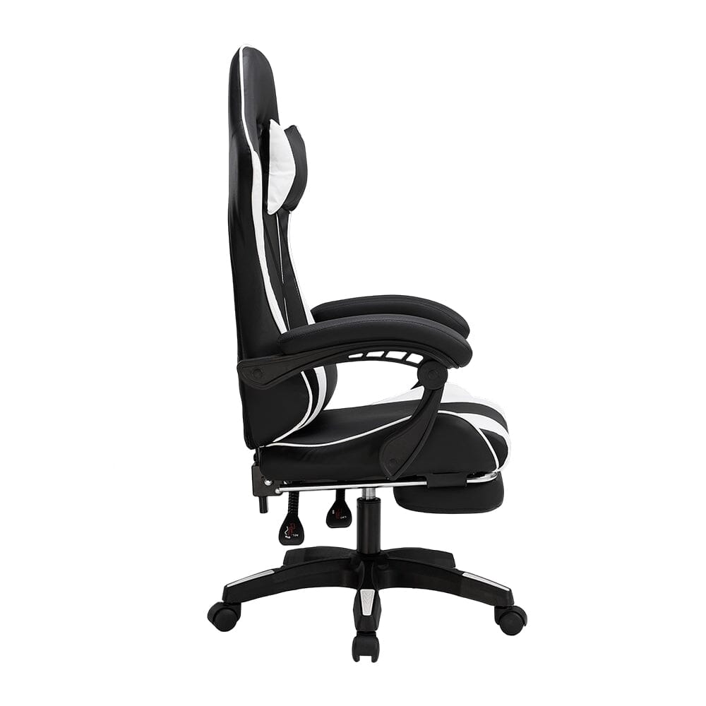 Ergonomic Gaming Chair with Footrest & Linkage Armrests Living and Home 