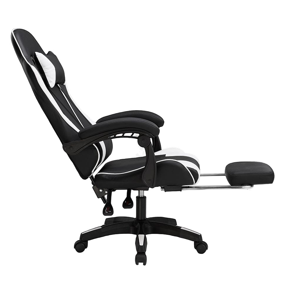 Ergonomic Gaming Chair with Footrest & Linkage Armrests Living and Home 