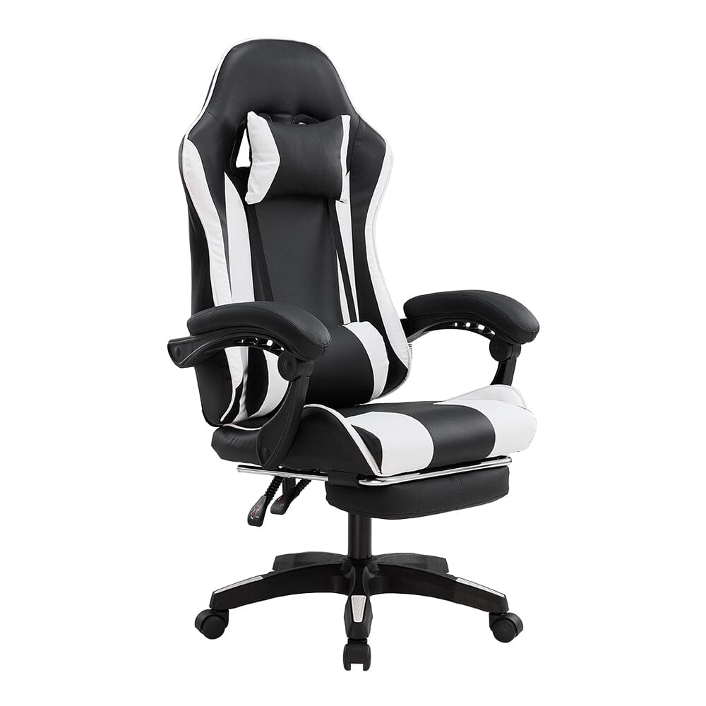 Ergonomic Gaming Chair with Footrest & Linkage Armrests Living and Home 