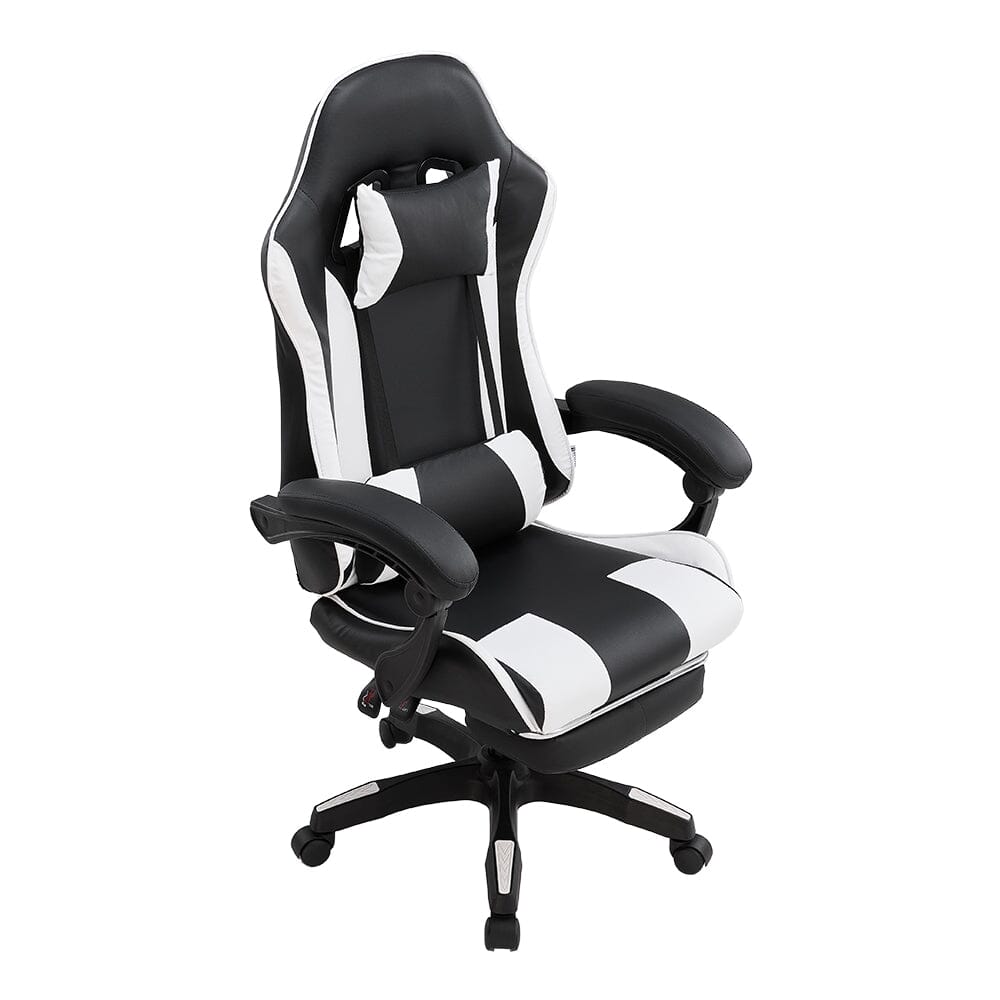 Ergonomic Gaming Chair with Footrest & Linkage Armrests Living and Home 